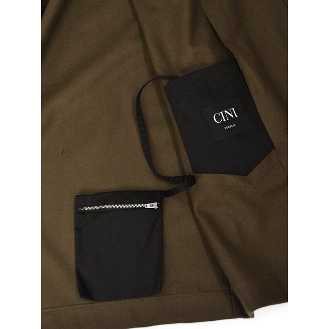 CINI【チニー】フーデッドコート Mod.1 C391CSU 610 Moka ヴァージンウール ナイロン モカブラウンの画像