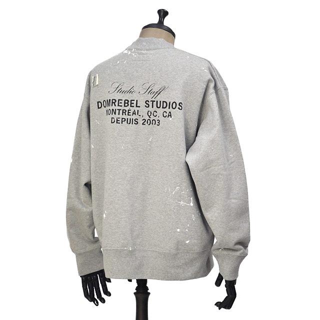 DOMREBEL【ドムレーベル】クルーネックスウェット STAFF SWEATSHIRT HEATHER GREY コットン グレー_1