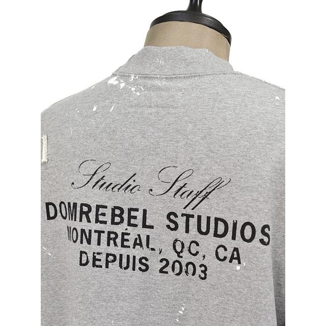 DOMREBEL【ドムレーベル】クルーネックスウェット STAFF SWEATSHIRT HEATHER GREY コットン グレー_3