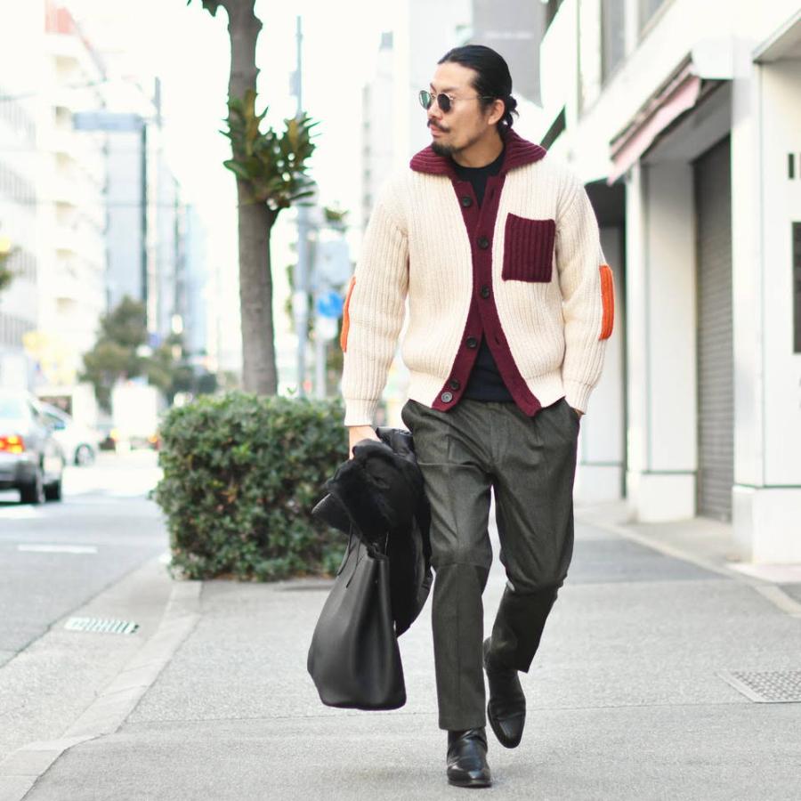 【FINAL SALE 返品交換不可】【size44，48】DOPPIAA【ドッピアアー】ニットブルゾン AANICE R7800 02 PIANNA ウール ポリアミド オフホワイト ボルドーオレンジ_5