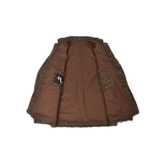 【FINAL SALE 返品交換不可】DOPPIAA【ドッピアアー】スタンドカラージャケット AASTI C X4406 80 MARRONE アセテート ウール ブラウンの画像