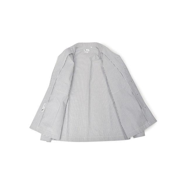 DOPPIAA【ドッピアアー】オーバーシャツ AABBA  AB7303 0120 BIANCO E BLU MARINE コットン シアサッカー ブルー ホワイトの画像