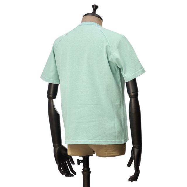 【50％OFF】【sizeXXS,M】East Harbour Surplus【イースト ハーバー サープラス】クルーネックカットソー PORTLAND 99 TURQUOISE コットン ターコイズ | ポートランド | 01