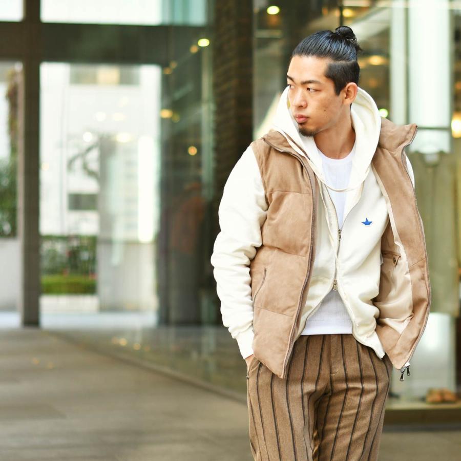 エンメティ EMMETI ゴートスキン スウェード ダウンベスト size44