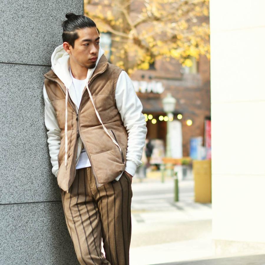 エンメティ EMMETI ゴートスキン スウェード ダウンベスト size44