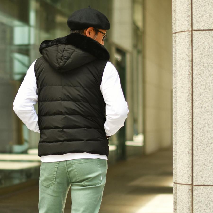 【size46,48】EMMETI【エンメティ】ダウンベスト CLIFF SP MOUTON NAPPA CERATA NERO ムートン ラムレザー ポリエステル コットン ブラック 【size46,48】EMMETI【エンメティ】ダウンベスト CLIFF SP MOUTON NAPPA CERATA NERO ムートン ラムレザー ポリエステル コットン ブラック