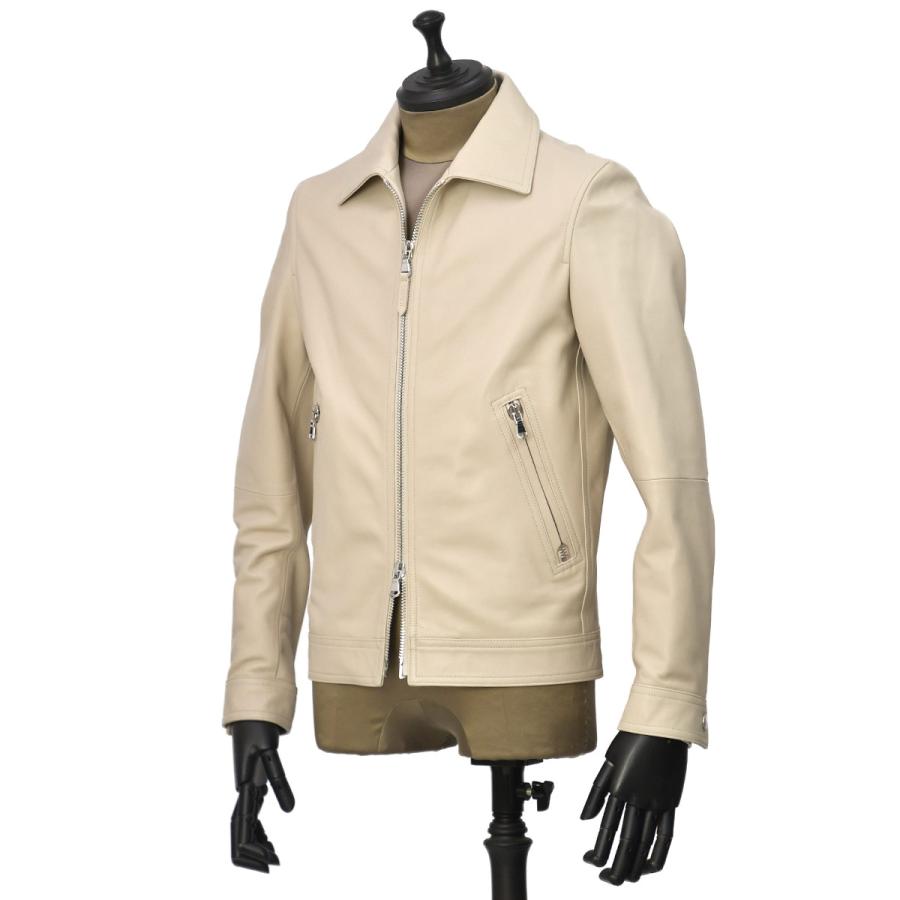 EMMETI　エンメティ　レザージャケット　ラムレザー　羊革　白　サイズ50 B.R.ONLINE - Style Web Magazine & Online Shop | ビー・アール