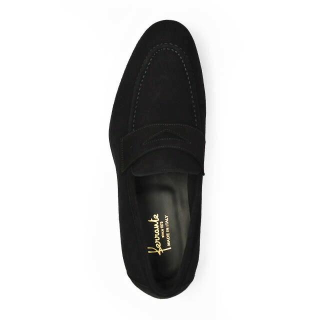 Ferrante【フェランテ】コインローファー ISEO ETON CAMOSCIO NERO 010 スエード ブラックの画像