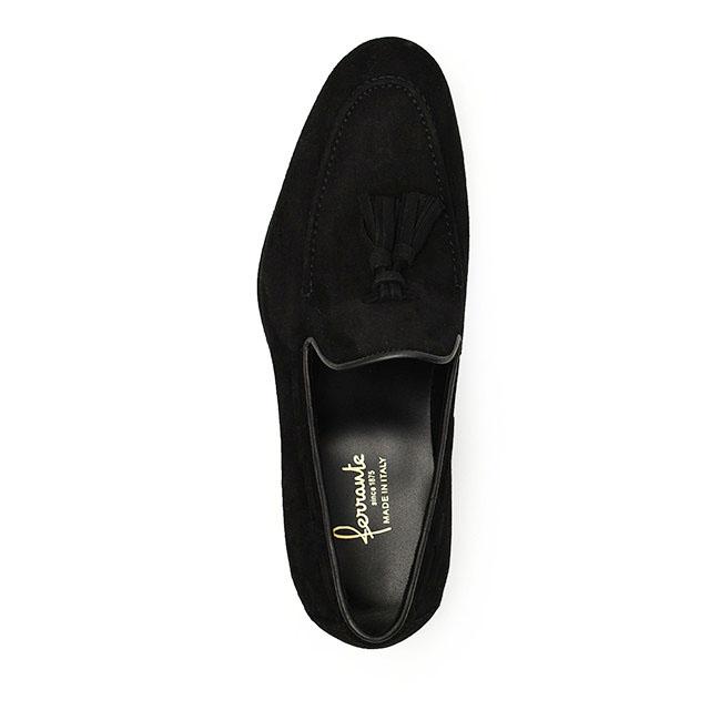 Ferrante【フェランテ】タッセルローファー ARNO ETON CAMOSCIO NERO 010 スエード ブラックの画像