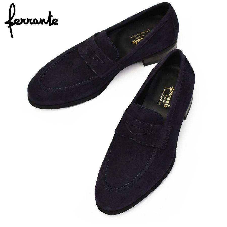 Ferrante【フェランテ】コインローファー ISEO ETON CAMOSCIO BLEU 010 スエード ネイビー | FERRANTE