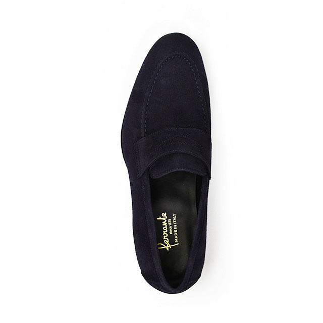Ferrante【フェランテ】コインローファー ISEO ETON CAMOSCIO BLEU 010 スエード ネイビーの画像