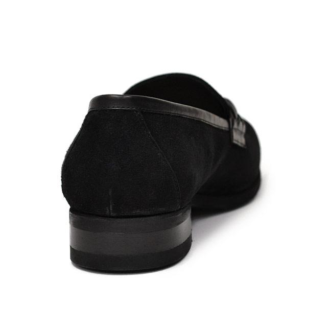 Ferrante【フェランテ】 別注150周年限定 イントレチャートサドルローファー CAPRI  ETON CAMOSCIO NERO 010 スエード カーフ ブラックの画像