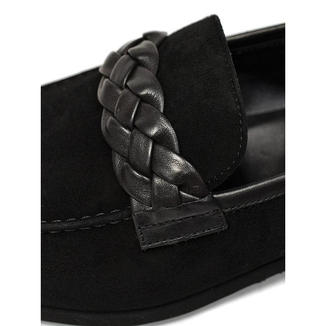 Ferrante【フェランテ】 別注150周年限定 イントレチャートサドルローファー CAPRI  ETON CAMOSCIO NERO 010 スエード カーフ ブラックの画像