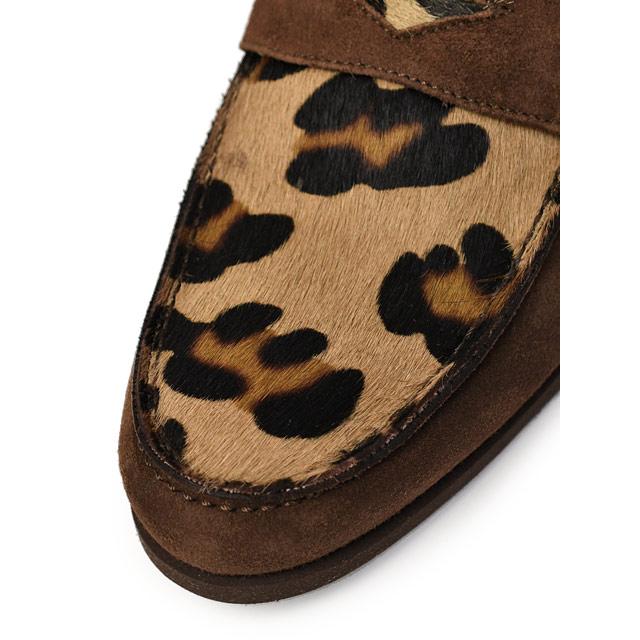 Ferrante【フェランテ】コンビコインローファー MARE ETON CAMOSICO CAVALLINI TARTUFO LEOPARDO SOMALIA 010 スエード ハラコ トリュフブラウン レオパードの画像