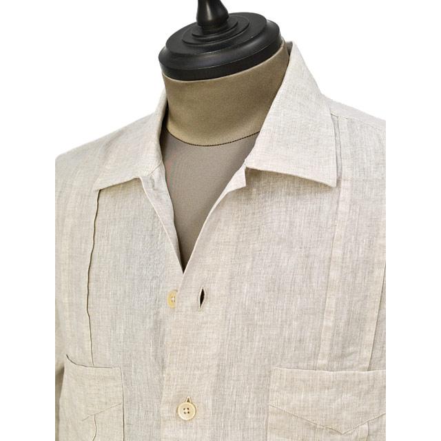 ALESSANDRO GHERARDI【アレッサンドロ・ゲラルディ】シャツブルゾン GUAYABERA 1082 921 リネン ベージュの画像