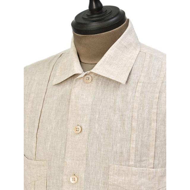 ALESSANDRO GHERARDI【アレッサンドロ・ゲラルディ】シャツブルゾン GUAYABERA 1082 921 リネン ベージュの画像