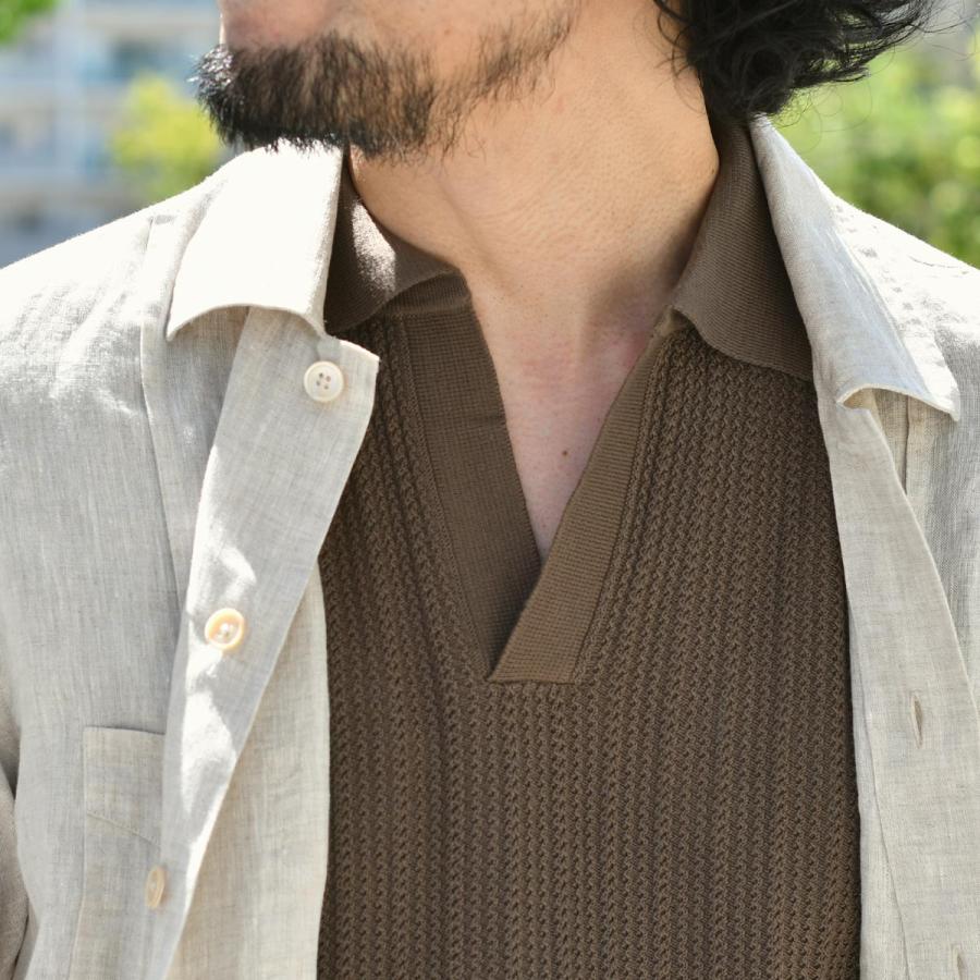 ALESSANDRO GHERARDI【アレッサンドロ・ゲラルディ】シャツブルゾン GUAYABERA 1082 921 リネン ベージュの画像