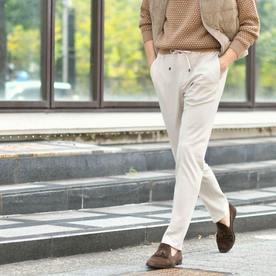 【18日 20時〜 P5倍】giab's ARCHIVIO【ジャブス アルキヴィオ】リラックスパンツ MASACCIO M1 A5666 02 ニューウォッシャブルジャージー オフホワイト | giab's ARCHIVIO | 08