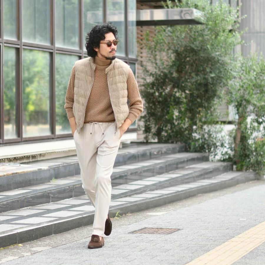 【18日 20時〜 P5倍】giab's ARCHIVIO【ジャブス アルキヴィオ】リラックスパンツ MASACCIO M1 A5666 02 ニューウォッシャブルジャージー オフホワイト | giab's ARCHIVIO | 09