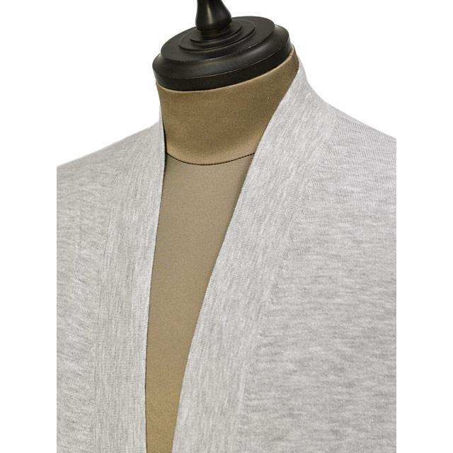 GRAN SASSO【グランサッソ】ボタンレスカーディガン 57185 20649 052 フレッシュコットン 12G メランジグレーの画像