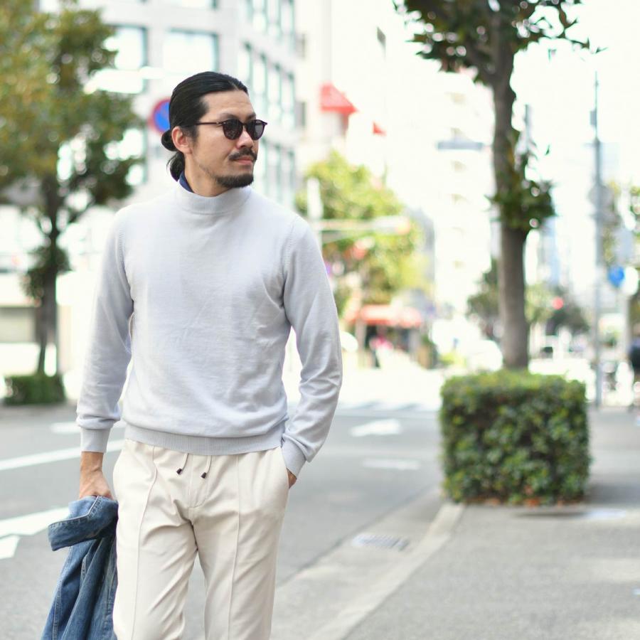 GRANSASSOグランサッソ・ライトグレー・モックネックセーター・サイズ48 楽天市場】Gran Sasso グランサッソ ニット モックネック