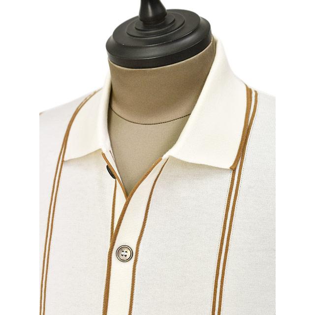 GRAN SASSO【グランサッソ】ニットシャツ 59135 18041 005 オーガニックコットン 12G ホワイト_2