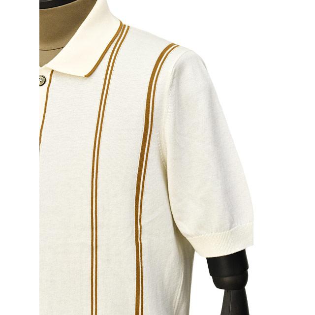 GRAN SASSO【グランサッソ】ニットシャツ 59135 18041 005 オーガニックコットン 12G ホワイト_4