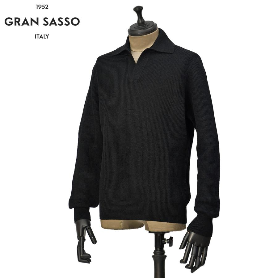 GRAN SASSO リネン スキッパー ニットポロシャツ Gran Sasso（グランサッソ） GRAN SASSO【グランサッソ】スキッパー