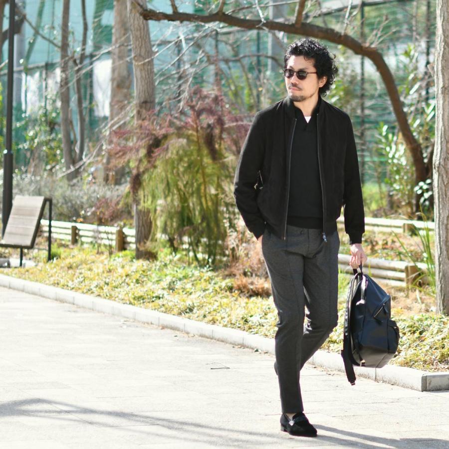 GRAN SASSO【グランサッソ】スキッパーニットポロ 23160 18658 099 リネンコットン 8G ブラック_7