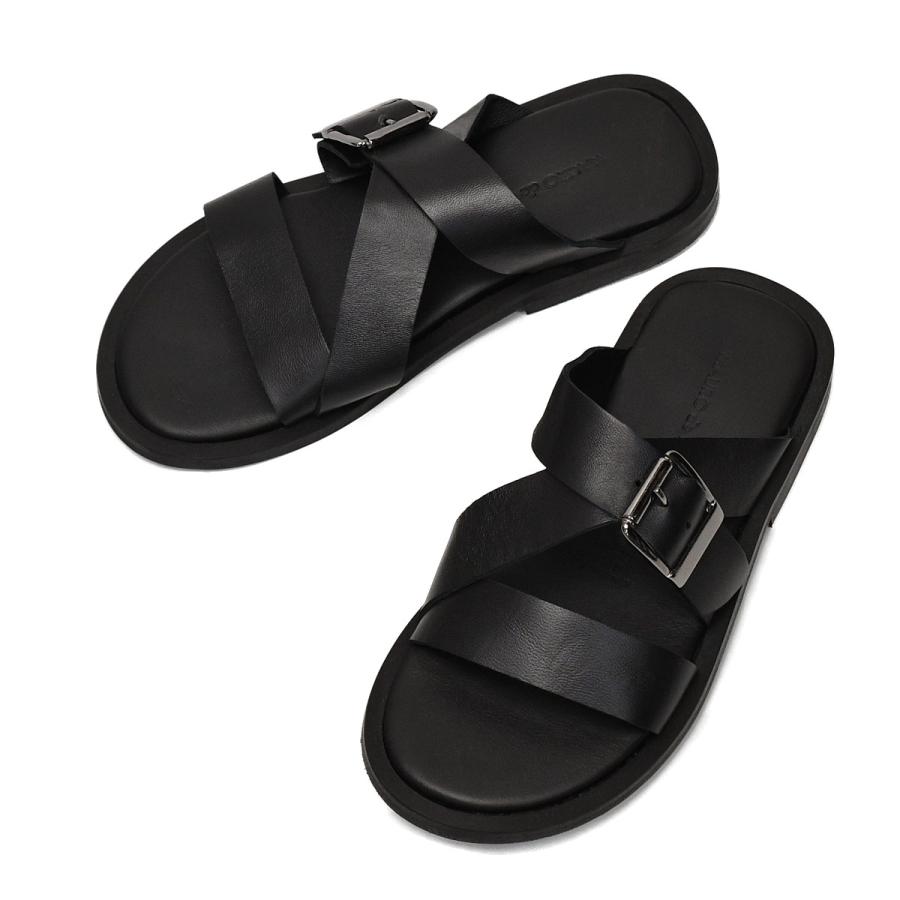 未使用に近い】MAURO de BARI クロスストラップ 厚底 レザーサンダル MAURO de BARI】クロスストラップ サンダル | idealclasse