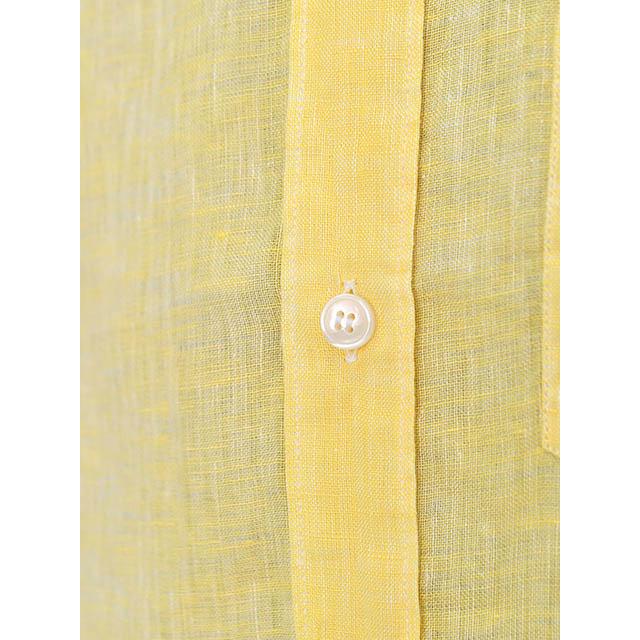 OSVALDO TRUCCHI半袖シャツ START MC H6001 43 リネン イエロー