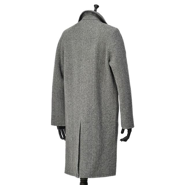 PALTO【パルト】バルカラーコート MARCELLO DB RESCA  WNER Bianco Nero ウール  ナイロン ヘリンボーン ブラック ホワイトの画像