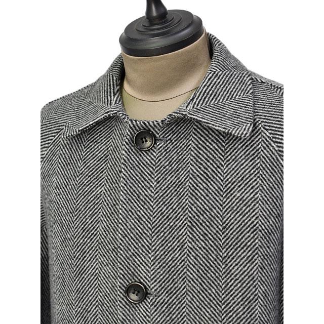 PALTO【パルト】バルカラーコート MARCELLO DB RESCA  WNER Bianco Nero ウール  ナイロン ヘリンボーン ブラック ホワイトの画像