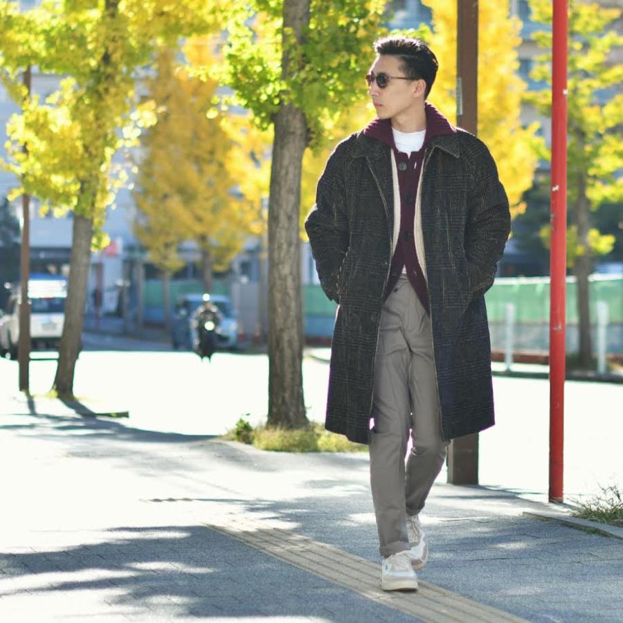 【FINAL SALE 返品交換不可】【size50】PALTO【パルト】バルカラーコート MARCELLO VEL PRINT PDG CNER コットン コーデュロイ チェック ブラック オレンジ_12