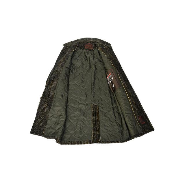 【FINAL SALE 返品交換不可】【size50】PALTO【パルト】バルカラーコート MARCELLO VEL PRINT PDG CNER コットン コーデュロイ チェック ブラック オレンジ_2