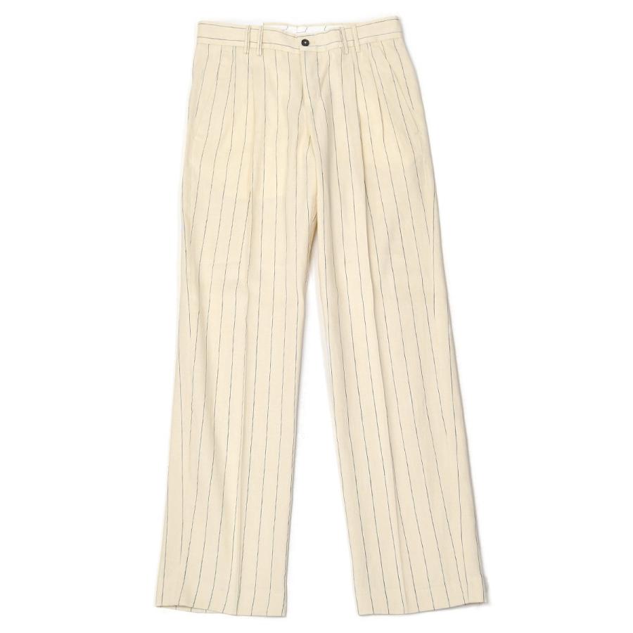 【SALE】PT TORINO【ピーティートリノ】2プリーツパンツ Reworked MICHAEL LB09 0015 リネン コットン アイボリー_1