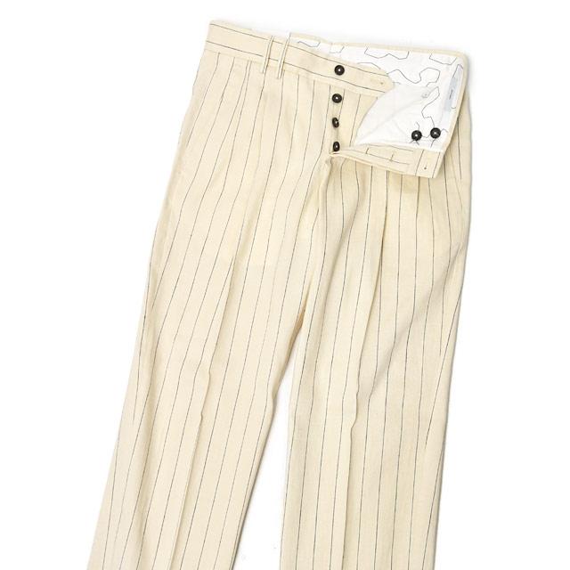 【SALE】PT TORINO【ピーティートリノ】2プリーツパンツ Reworked MICHAEL LB09 0015 リネン コットン アイボリー_2