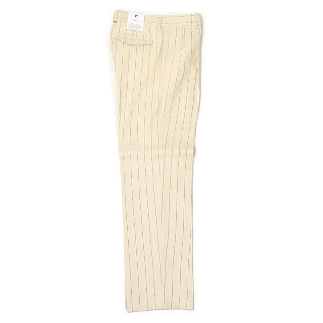 【SALE】PT TORINO【ピーティートリノ】2プリーツパンツ Reworked MICHAEL LB09 0015 リネン コットン アイボリー_4