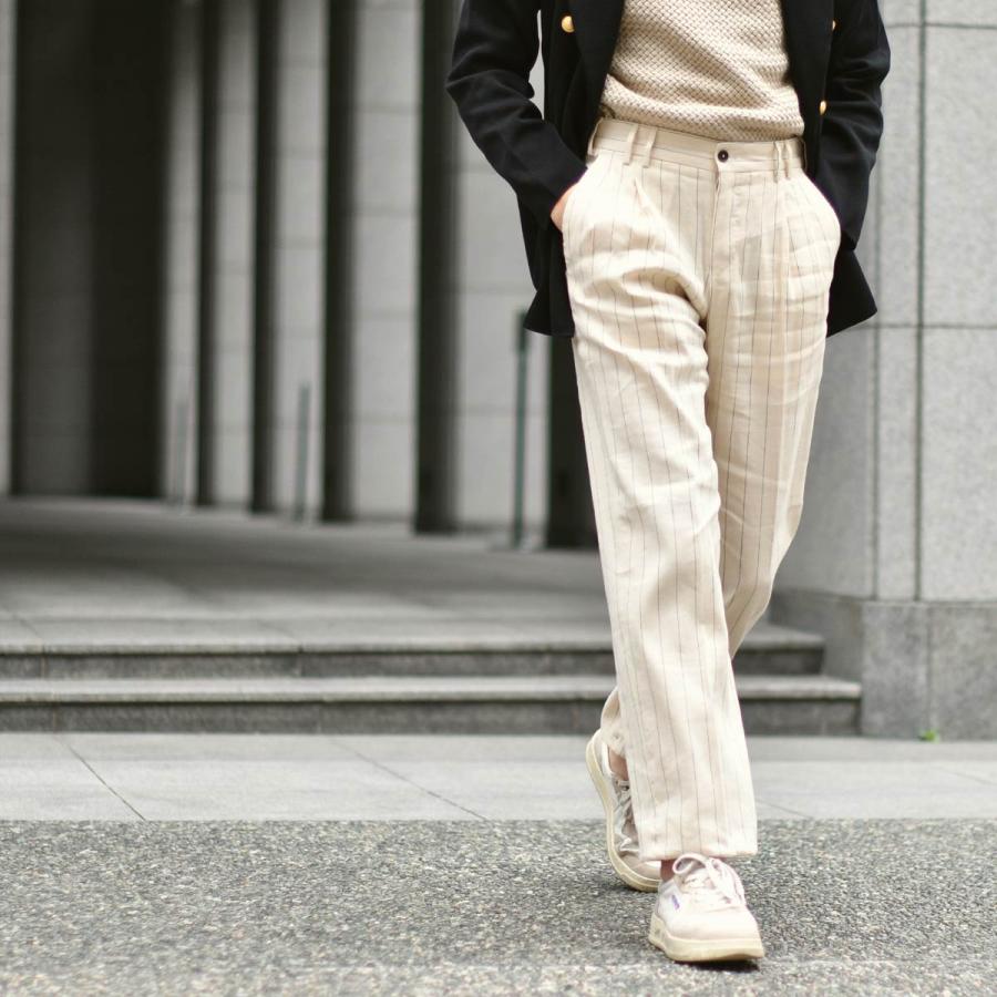 【SALE】PT TORINO【ピーティートリノ】2プリーツパンツ Reworked MICHAEL LB09 0015 リネン コットン アイボリー_7