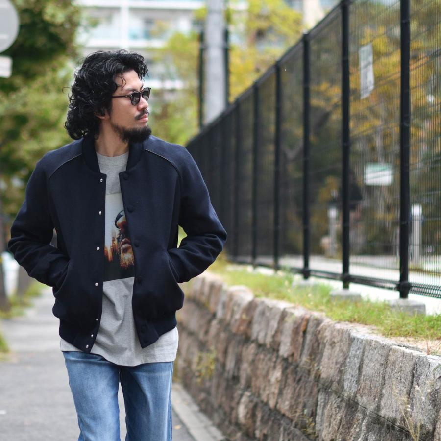 PT TORINO【ピーティートリノ】 スタジャン ショートブルゾン Outerwear VARSITY PIPING LB06 0360 ウール ネイビーの画像