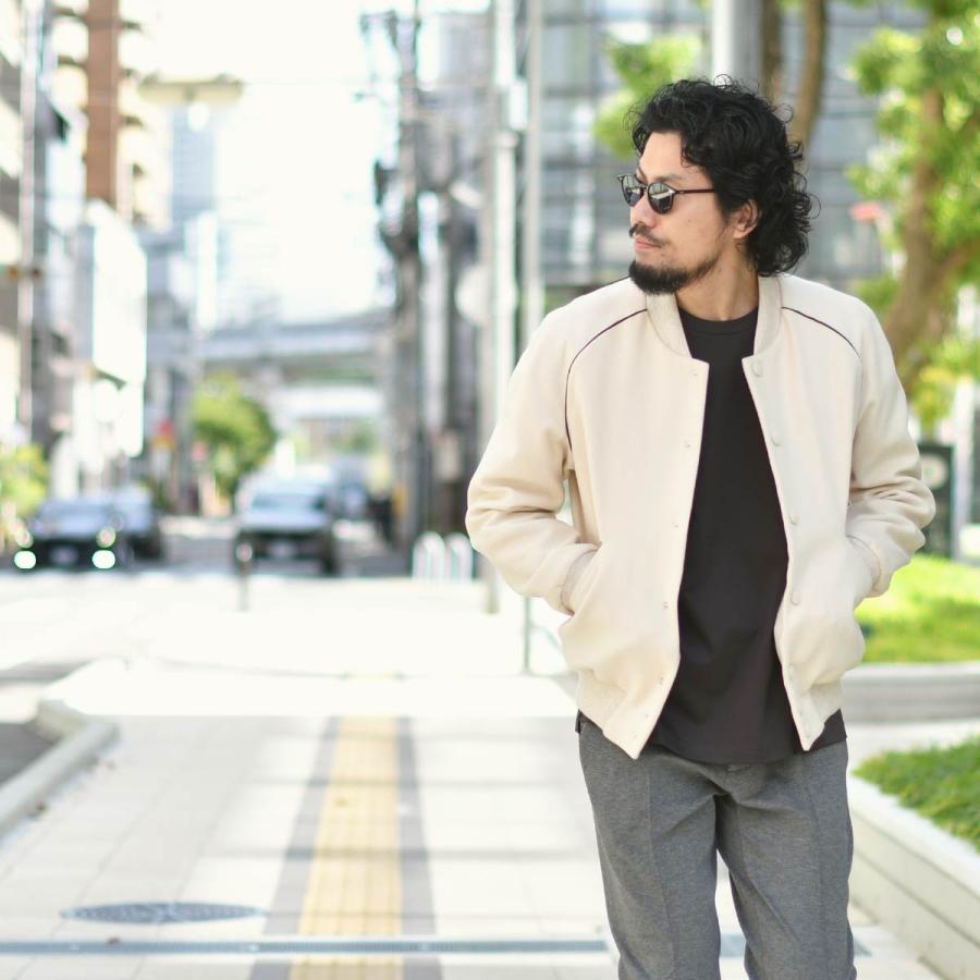 PT TORINO【ピーティートリノ】 スタジャン ショートブルゾン Outerwear VARSITY PIPING LB06 0015 ウール オフホワイトの画像