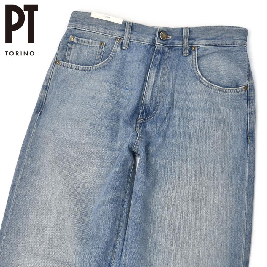 PT TORINO DENIM【ピーティートリノデニム】デニムパンツ RAP CA5630 ML38 コットン ウォッシュ ブルー | PT TORINO