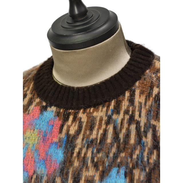 【FINAL SALE 返品交換不可】【size48】roberto collina【ロベルトコリーナ】オーバーサイズドクルーネックニット RA25001 ウール モヘア レオパード フラワー | ROBERTO COLLINA | 02