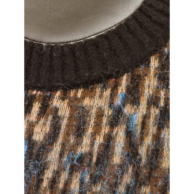 【FINAL SALE 返品交換不可】【size48】roberto collina【ロベルトコリーナ】オーバーサイズドクルーネックニット RA25001 ウール モヘア レオパード フラワー | ROBERTO COLLINA | 03