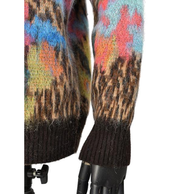 【FINAL SALE 返品交換不可】【size48】roberto collina【ロベルトコリーナ】オーバーサイズドクルーネックニット RA25001 ウール モヘア レオパード フラワー | ROBERTO COLLINA | 04