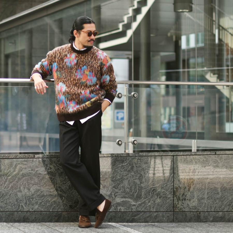 【FINAL SALE 返品交換不可】【size48】roberto collina【ロベルトコリーナ】オーバーサイズドクルーネックニット RA25001 ウール モヘア レオパード フラワー | ROBERTO COLLINA | 05