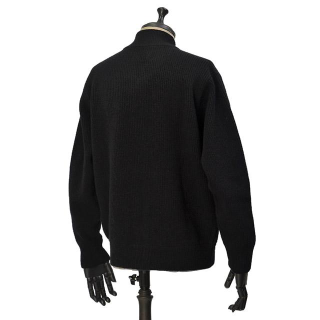 roberto collina【ロベルトコリーナ】ジップアップニットブルゾン 253M20208 09 NERO スーパーファインメリノウール ブラックの画像
