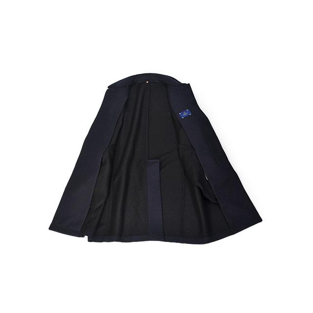 SANTANIELLO【サンタニエッロ】バルカラーコート LONDRA 3397N 79 ウール ネイビー ブラックの画像