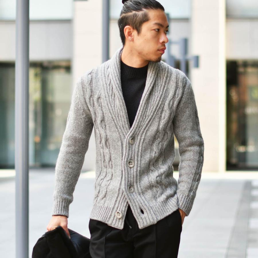 セッティフィーリ ウールカシミアカーディガン(グレー色) rsuganesha.com