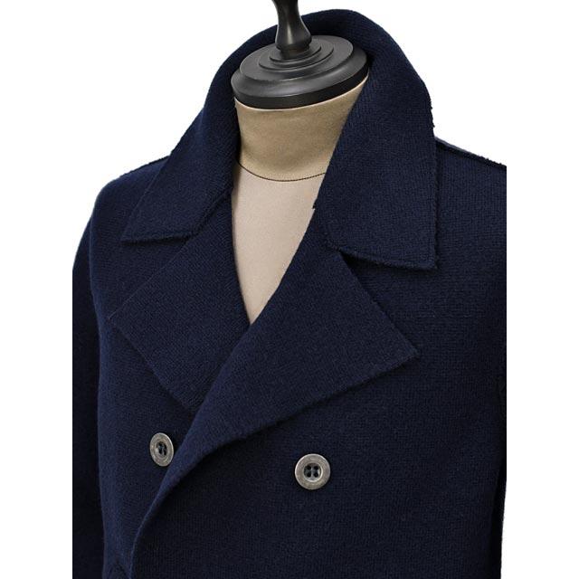 Settefili Cashmere【セッテフィーリ カシミア】ピーコート PIKOT JA08 ウール ネイビーの画像